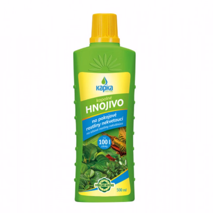 Hnojivo pro pokojové rostliny nekvetoucí - Kapka - prodej hnojiv - 500 ml