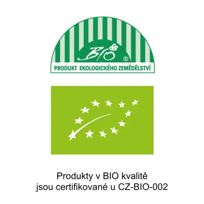 Produkty v BIO kvalitě jsou certifikovány u CZ-BIO-002