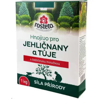 Hnojivo s čedičovou moučkou - jehličnany a tůje - Rosteto - prodej hnojiv - 1 kg