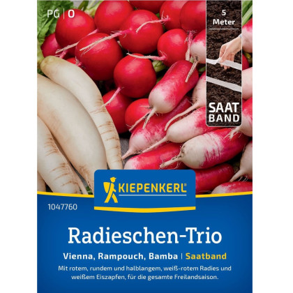 Semena ředkvičky Vienna&Rampouch&Bamba - prodej výsevních pásků - 5 m