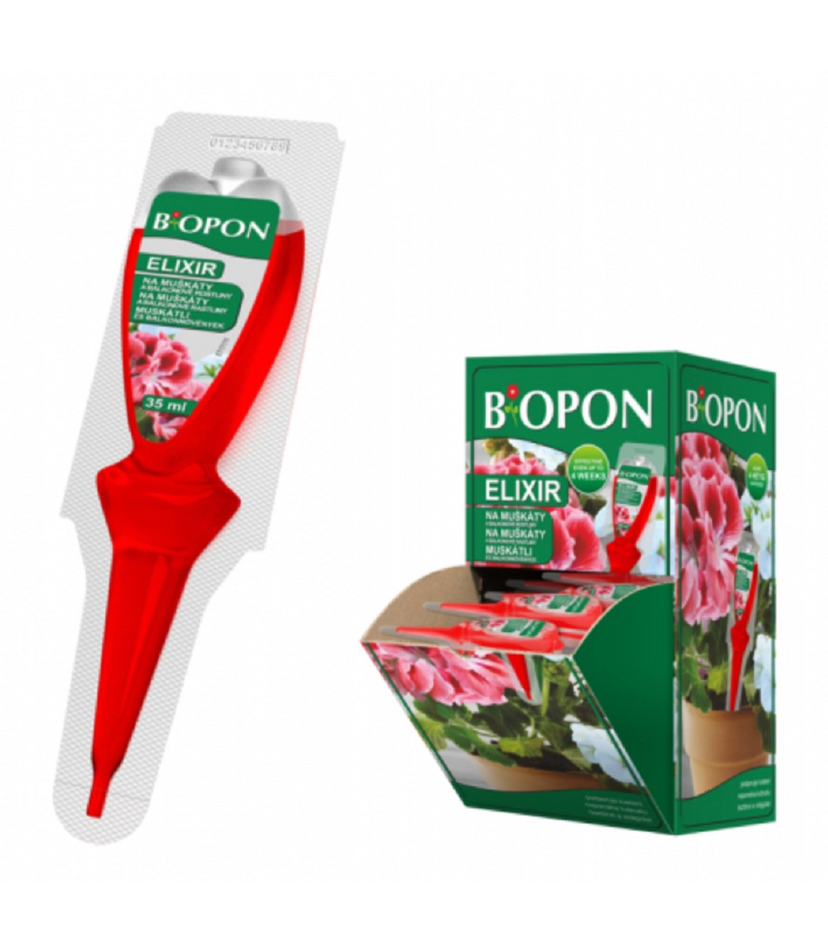 Hnojivo pro muškáty - BoPon - prodej hnojiv - 35 ml