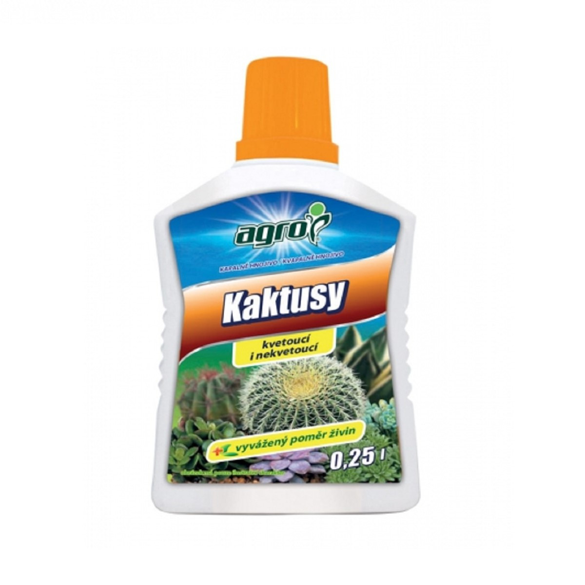 Hnojivo pro kaktusy a sukulenty - Agro - prodej hnojiv - 250 ml